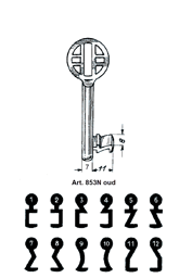 Toon details voor Nemef klaviersleutel art. 853N OUD(7mm) /6 Afbeelding van Nemef klaviersleutel art. 853N OUD(7mm) /6