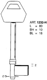 Toon details voor Tilney borstsleutel Art. 1232H 5mm Afbeelding van Tilney borstsleutel Art. 1232H 5mm
