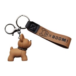 Toon details voor Sleutelhanger Hond staand met leren strap- Bruin Afbeelding van Sleutelhanger Hond staand met leren strap- Bruin