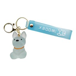 Toon details voor Sleutelhanger Hond zittend met leren strap- Lichtblauw Afbeelding van Sleutelhanger Hond zittend met leren strap- Lichtblauw