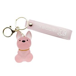 Toon details voor Sleutelhanger Hond zittend met leren strap- Lichtroze Afbeelding van Sleutelhanger Hond zittend met leren strap- Lichtroze