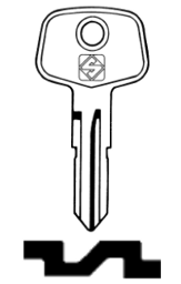 Toon details voor Silca Autosleutel z/plastic kop staal BT2 Afbeelding van Silca Autosleutel z/plastic kop staal BT2