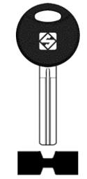 Toon details voor Silca Fietssleutel plastic kop nikkel zilver TRK11DP Afbeelding van Silca Fietssleutel plastic kop nikkel zilver TRK11DP