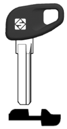 Toon details voor Silca Fietssleutel plastic kop brass AX9CP Afbeelding van Silca Fietssleutel plastic kop brass AX9CP