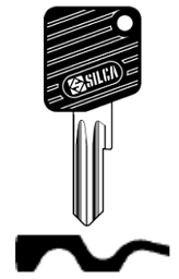 Toon details voor Silca Autosleutel plastic kop staal WAS3BP Afbeelding van Silca Autosleutel plastic kop staal WAS3BP