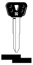 Toon details voor Silca Autosleutel plastic kop staal YH35RBP Afbeelding van Silca Autosleutel plastic kop staal YH35RBP