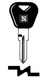 Toon details voor Silca Autosleutel plastic kop staal GT5YP Afbeelding van Silca Autosleutel plastic kop staal GT5YP