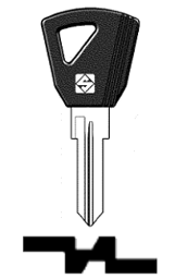 Toon details voor Silca Autosleutel plastic kop staal SSA4RAP Afbeelding van Silca Autosleutel plastic kop staal SSA4RAP