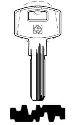Toon details voor Silca Boringsleutel brass AX12 Afbeelding van Silca Boringsleutel brass AX12