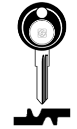 Toon details voor Silca Autosleutel plastic kop staal VO9P Afbeelding van Silca Autosleutel plastic kop staal VO9P