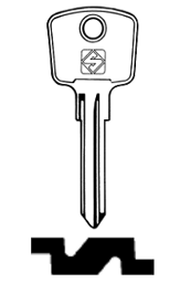 Toon details voor Silca Autosleutel z/plastic kop staal HU22 Afbeelding van Silca Autosleutel z/plastic kop staal HU22