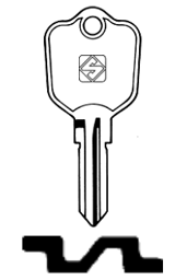 Toon details voor Silca Autosleutel z/plastic kop staal LF14 Afbeelding van Silca Autosleutel z/plastic kop staal LF14