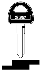 Toon details voor Silca Autosleutel plastic kop brass SZ8P Afbeelding van Silca Autosleutel plastic kop brass SZ8P