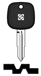 Toon details voor Silca Transpondersleutel brass DH5RTE zonder chip Afbeelding van Silca Transpondersleutel brass DH5RTE zonder chip