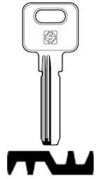 Toon details voor Silca Boringsleutel brass KAX1R Afbeelding van Silca Boringsleutel brass KAX1R