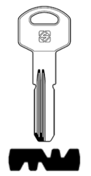 Toon details voor Silca Boringsleutel brass DIR4R Afbeelding van Silca Boringsleutel brass DIR4R