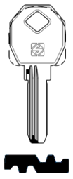 Toon details voor Silca Boringsleutel brass PCL1R Afbeelding van Silca Boringsleutel brass PCL1R