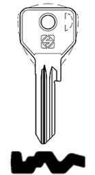 Toon details voor Silca Cilindersleutel brass AB113R Afbeelding van Silca Cilindersleutel brass AB113R