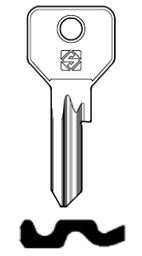 Toon details voor Silca Cilindersleutel brass CS120R Afbeelding van Silca Cilindersleutel brass CS120R