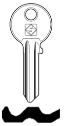 Toon details voor Silca Cilindersleutel brass CS24R Afbeelding van Silca Cilindersleutel brass CS24R