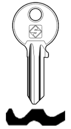 Toon details voor Silca Cilindersleutel brass CS25R Afbeelding van Silca Cilindersleutel brass CS25R