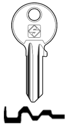 Toon details voor Silca Cilindersleutel brass CS37R Afbeelding van Silca Cilindersleutel brass CS37R