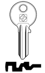 Toon details voor Silca Cilindersleutel brass CS43 Afbeelding van Silca Cilindersleutel brass CS43