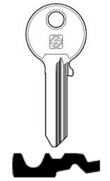 Toon details voor Silca Cilindersleutel brass CS44R Afbeelding van Silca Cilindersleutel brass CS44R