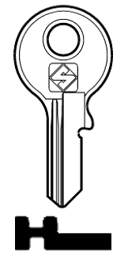 Toon details voor Silca Cilindersleutel brass CS45R Afbeelding van Silca Cilindersleutel brass CS45R