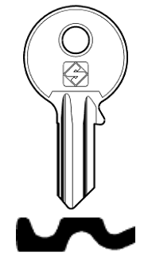 Toon details voor Silca Cilindersleutel brass CS4R Afbeelding van Silca Cilindersleutel brass CS4R