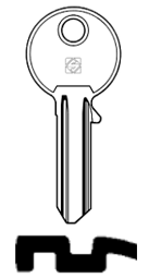 Toon details voor Silca Cilindersleutel brass CS500R Afbeelding van Silca Cilindersleutel brass CS500R