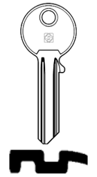 Toon details voor Silca Cilindersleutel brass CS501R Afbeelding van Silca Cilindersleutel brass CS501R