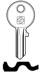 Toon details voor Silca Cilindersleutel brass CS5R Afbeelding van Silca Cilindersleutel brass CS5R