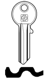 Toon details voor Silca Cilindersleutel brass CS8R Afbeelding van Silca Cilindersleutel brass CS8R