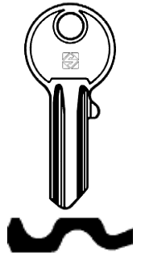 Toon details voor Silca Cilindersleutel brass CS9R Afbeelding van Silca Cilindersleutel brass CS9R