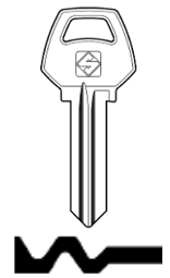 Toon details voor Silca Cilindersleutel brass CB23R Afbeelding van Silca Cilindersleutel brass CB23R