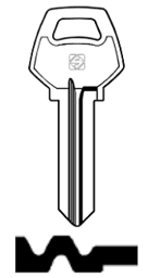 Toon details voor Silca Cilindersleutel brass CB26R Afbeelding van Silca Cilindersleutel brass CB26R