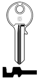 Toon details voor Silca Cilindersleutel brass CB28R Afbeelding van Silca Cilindersleutel brass CB28R