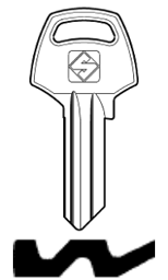 Toon details voor Silca Cilindersleutel brass CB2R Afbeelding van Silca Cilindersleutel brass CB2R