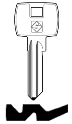 Toon details voor Silca Cilindersleutel brass CB30R Afbeelding van Silca Cilindersleutel brass CB30R