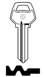 Toon details voor Silca Cilindersleutel brass CB34R Afbeelding van Silca Cilindersleutel brass CB34R