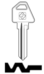 Toon details voor Silca Cilindersleutel brass CB44R Afbeelding van Silca Cilindersleutel brass CB44R