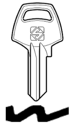 Toon details voor Silca Cilindersleutel brass CB4R Afbeelding van Silca Cilindersleutel brass CB4R