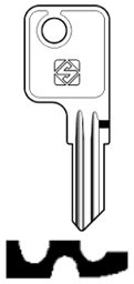 Toon details voor Silca Cilindersleutel brass YA65R Afbeelding van Silca Cilindersleutel brass YA65R