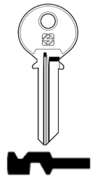 Toon details voor Silca Cilindersleutel brass YA86R Afbeelding van Silca Cilindersleutel brass YA86R