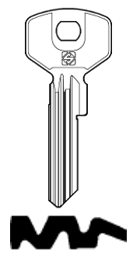 Toon details voor Silca Cilindersleutel brass EV70 Afbeelding van Silca Cilindersleutel brass EV70