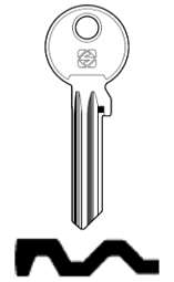 Toon details voor Silca Cilindersleutel brass EV81X Afbeelding van Silca Cilindersleutel brass EV81X