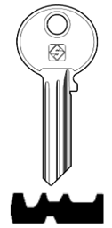 Toon details voor Silca Cilindersleutel staal WK43R Afbeelding van Silca Cilindersleutel staal WK43R