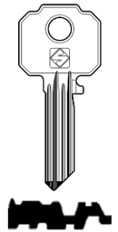 Toon details voor Silca Cilindersleutel staal WK49R Afbeelding van Silca Cilindersleutel staal WK49R