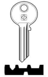 Toon details voor Silca Cilindersleutel staal WK53R Afbeelding van Silca Cilindersleutel staal WK53R